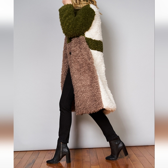 NWT ANTHRO | Hutch Colorblock Teddy Coat - Picture 5 of 13